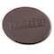 Dacasso Chocolate Brown Leatherette 10 Round Coaster Set with Holder AG-3335 - alternate 2
